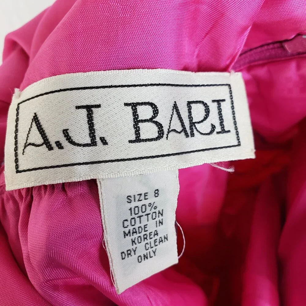 Vintage Tulip Dress Colorful Abstract Floral Print Halter Knee Length Belt sz 8 - Picture 6 of 16